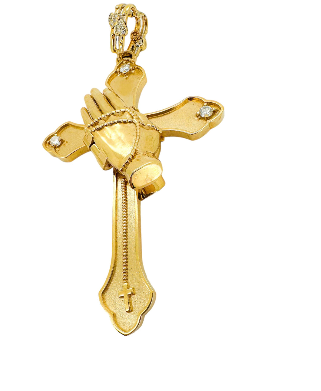 Cross pendant 14 k gold custom made