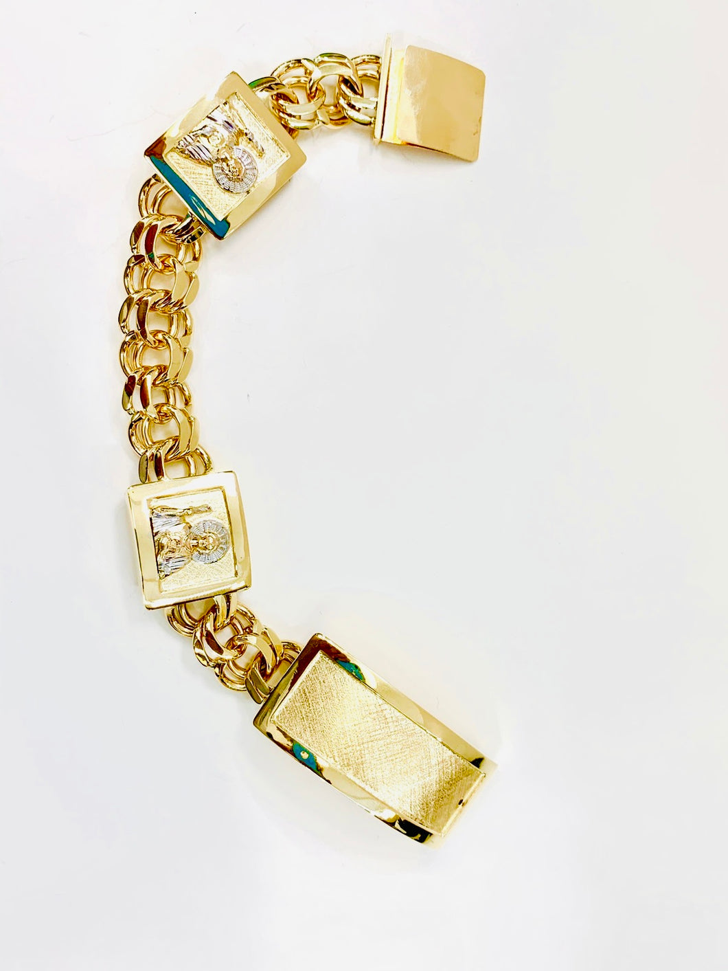 chino link bracelet 10k ,3 box with saint Jude