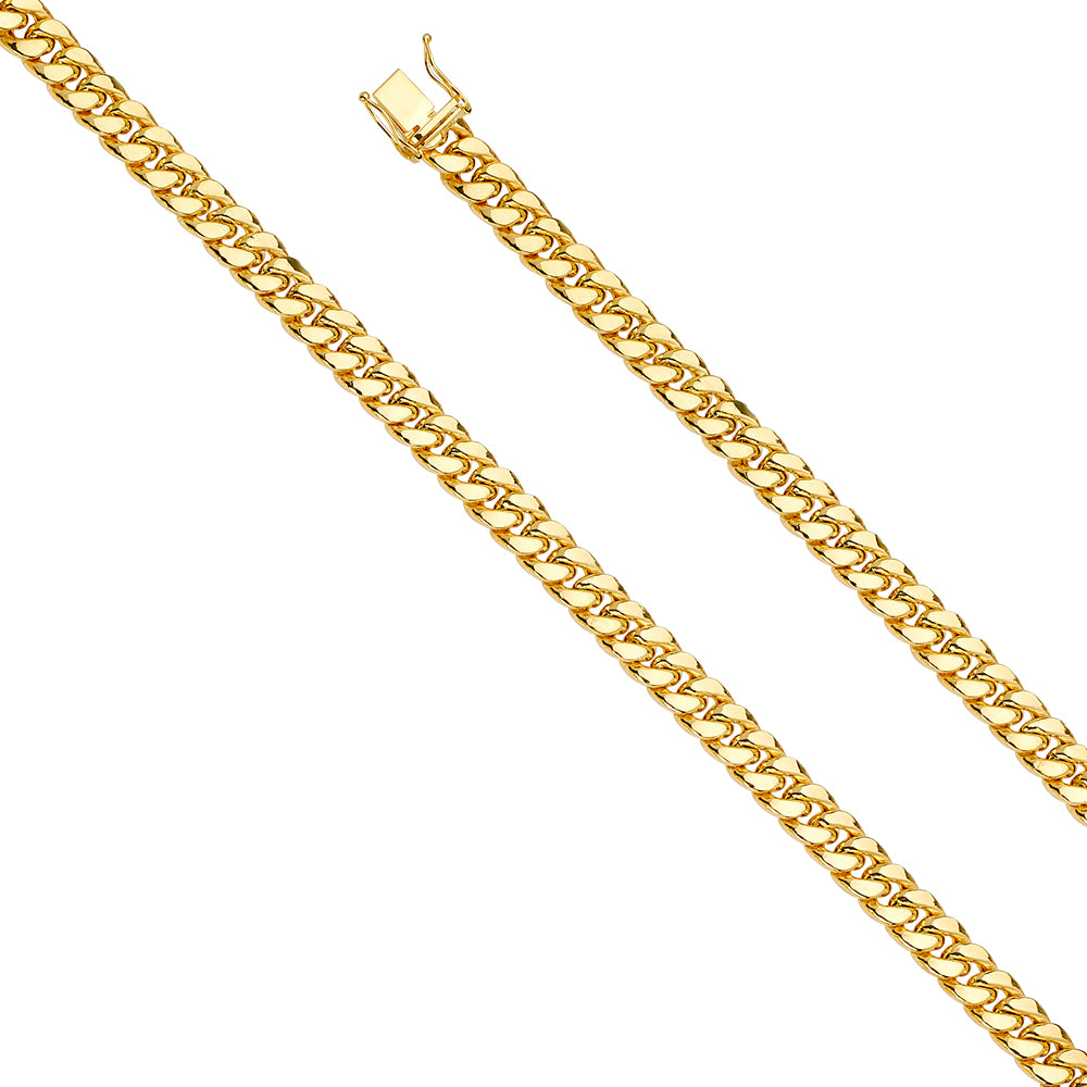 10K Gold Miami Hollow Chain 8mm