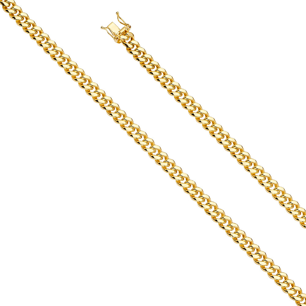 10K Gold Miami Hollow Chain 6.5mm