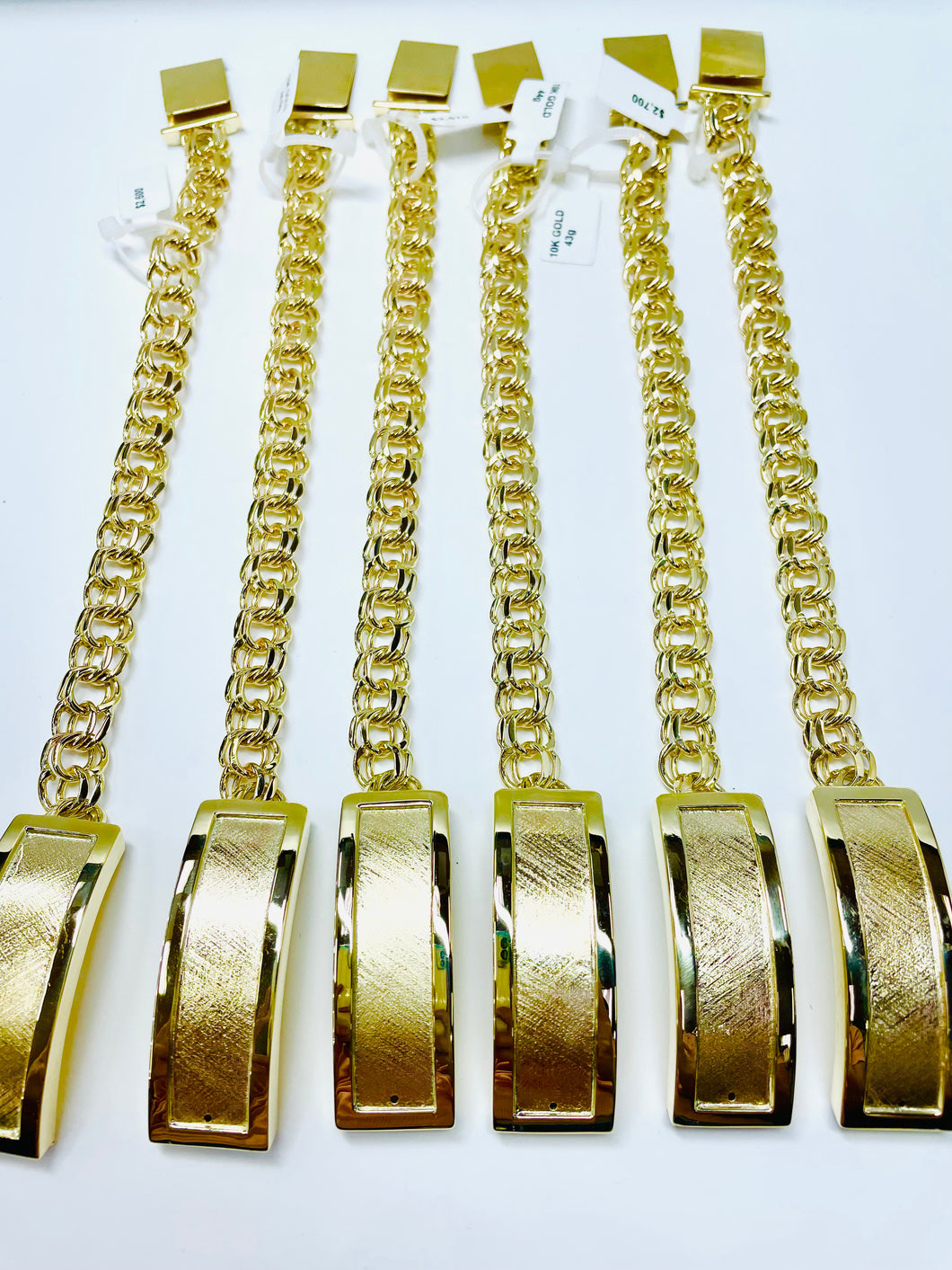 chino link bracelet 16mm box  10 karat gold