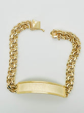 Load image into Gallery viewer, Chino link bracelet 10 karat gold 10 mm on ID
