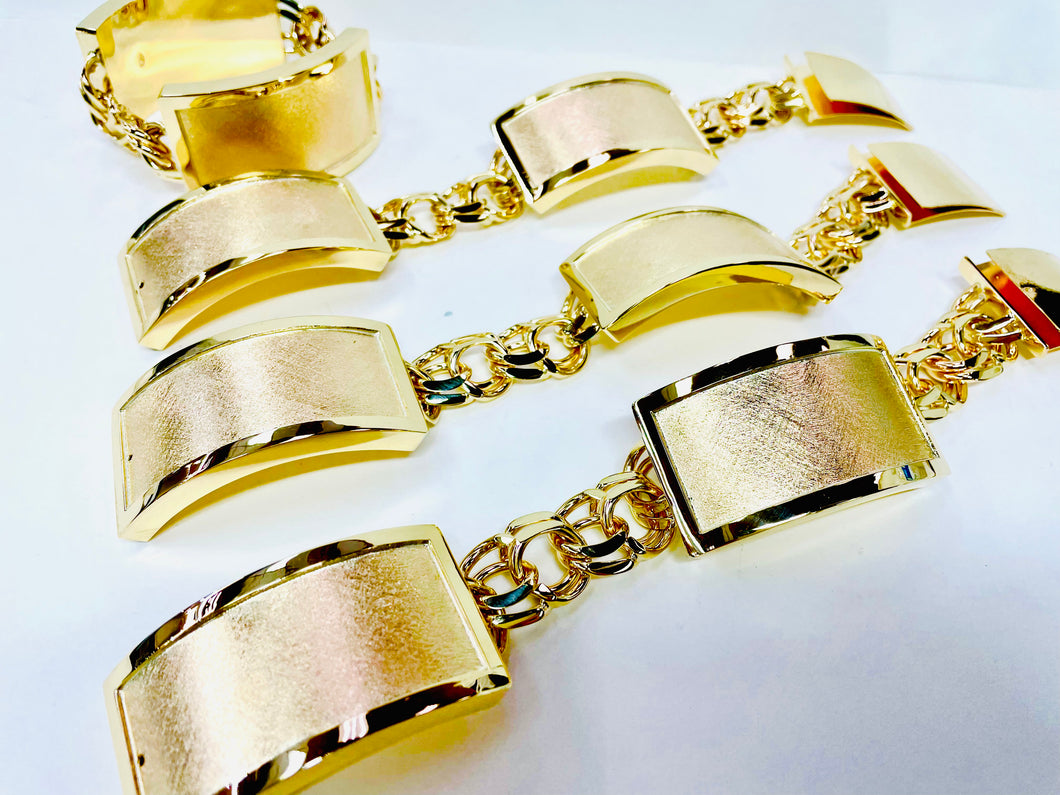 Chino Link 10k Gold Bracelets 2 box 35 mm