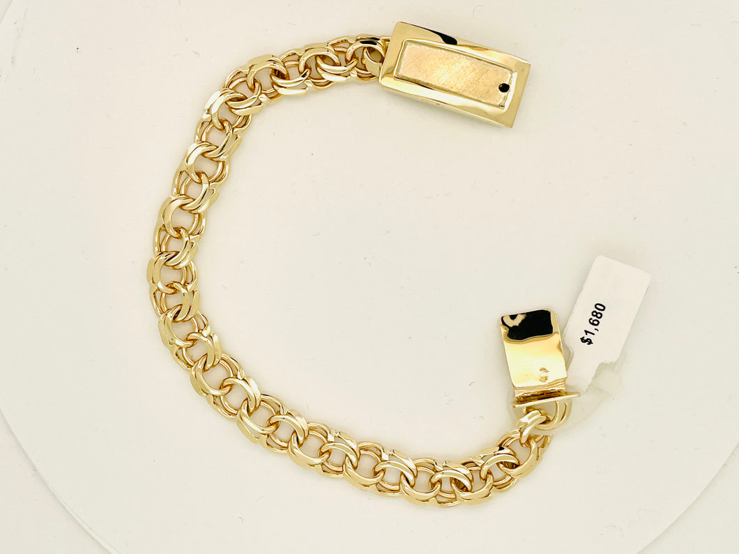 Chino link bracelet 10mm 10 karat gold