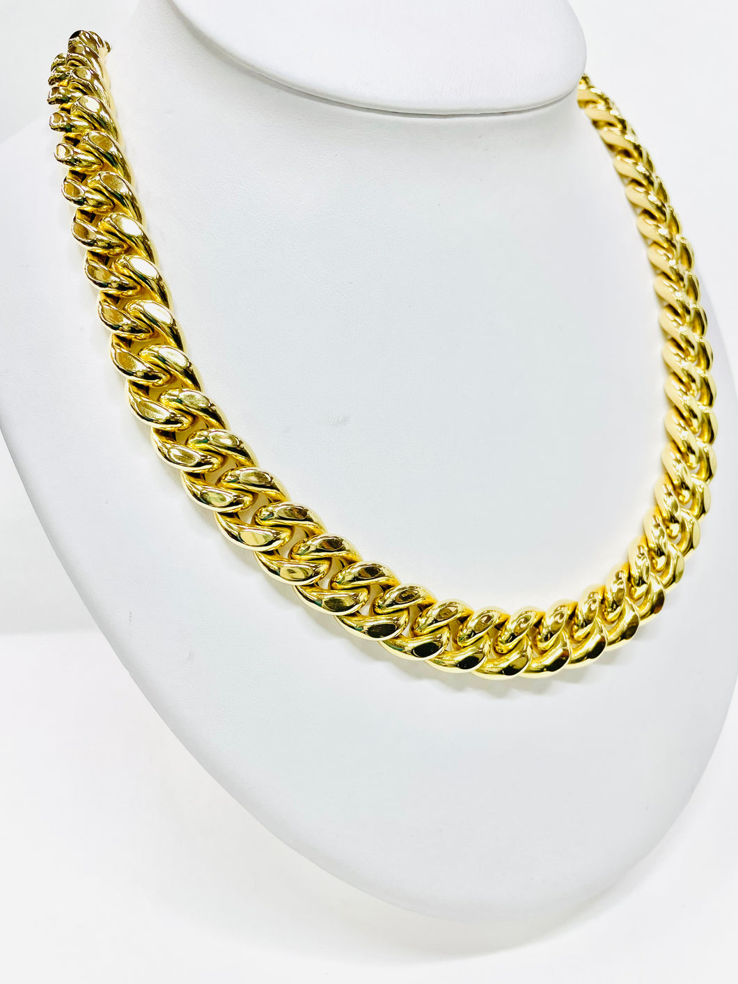 Miami cuban link chain 11 mm 10 karat gold Semi-hollow