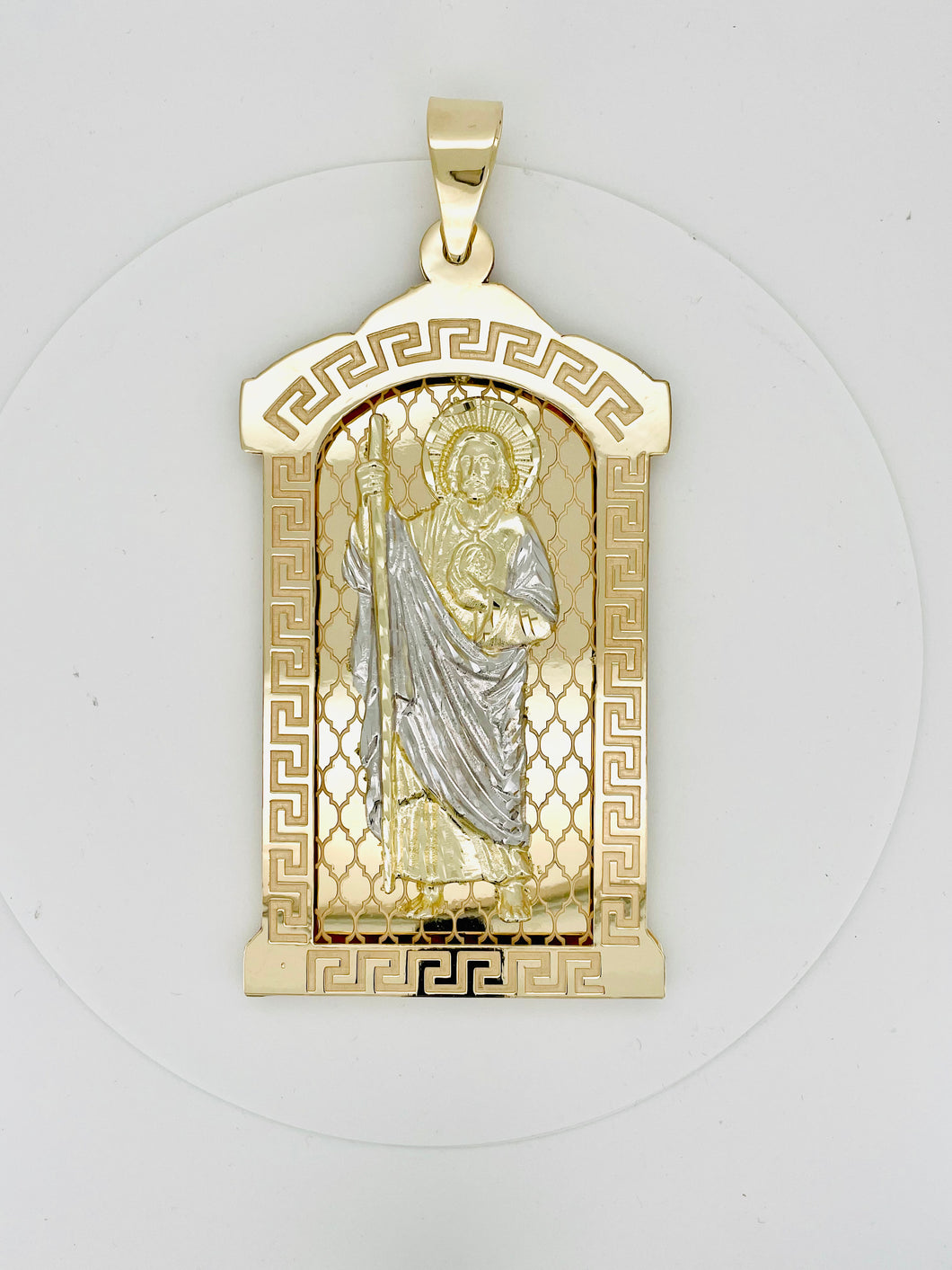 Saint Jude pendant custom made 10 karat gold
